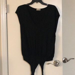 Free People Black T-shirt bodysuit